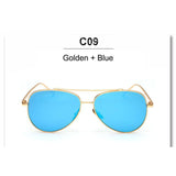 Unisex 'Aviator' Reflective Sunglasses Astroshadez-ASTROSHADEZ.COM-Golden Blue-ASTROSHADEZ.COM