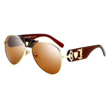 Womens 'Kim K' Celebrity Large Aviator Style Sunglasses Astroshadez-ASTROSHADEZ.COM-Brown Tea-ASTROSHADEZ.COM