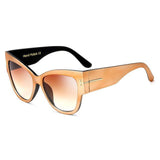 Womens 'Millenial' Large Cat Eye Sunglasses Astroshadez-ASTROSHADEZ.COM-Champagne Wood Grain-ASTROSHADEZ.COM