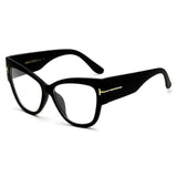 Womens 'Millenial' Large Cat Eye Sunglasses Astroshadez-ASTROSHADEZ.COM-Matte Black Clear-ASTROSHADEZ.COM
