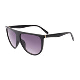 Womens 'J-Lo' Flat Brow Sunglasses Astroshadez-ASTROSHADEZ.COM-Black Frame Grey-ASTROSHADEZ.COM