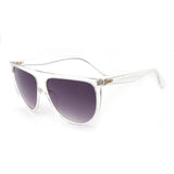 Womens 'J-Lo' Flat Brow Sunglasses Astroshadez-ASTROSHADEZ.COM-Clear Frame Grey-ASTROSHADEZ.COM