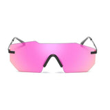 Unisex 'Gravity' Futuristic Shaped Aviator Sunglasses Astroshadez-ASTROSHADEZ.COM-Black Frame Purple-ASTROSHADEZ.COM