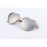 Womens 'Love' Heart Shaped Sunglasses Astroshadez-ASTROSHADEZ.COM-Silver-ASTROSHADEZ.COM