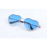 Womens 'Love' Heart Shaped Sunglasses Astroshadez-ASTROSHADEZ.COM-Clear Blue-ASTROSHADEZ.COM