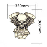 SKULL HEAD SKELETON MC MOTORCYCLE BIKE IRON PATCH LARGE-ASTROSHADEZ.COM-ASTROSHADEZ.COM