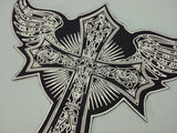 CROSS WINGS MC Biker Patch Set Iron On Vest Jacket Rocker Hells LARGE-ASTROSHADEZ.COM-ASTROSHADEZ.COM