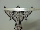 CROSS WINGS MC Biker Patch Set Iron On Vest Jacket Rocker Hells LARGE-ASTROSHADEZ.COM-ASTROSHADEZ.COM