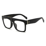 Unisex 'Common' Rapper Square Flat Brow Sunglasses Astroshadez-ASTROSHADEZ.COM-Matte Black Clear-ASTROSHADEZ.COM
