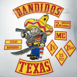 BANDIDOS TEXAS MC PATCH SET MOTORCYCLE KACKET VEST IRON ON-ASTROSHADEZ.COM-ASTROSHADEZ.COM