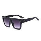 Womens 'Cleo' Square Frame Sunglasses Astroshadez-ASTROSHADEZ.COM-Black Frame Grey-ASTROSHADEZ.COM