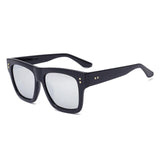 Womens 'Cleo' Square Frame Sunglasses Astroshadez-ASTROSHADEZ.COM-Black Frame Silver-ASTROSHADEZ.COM
