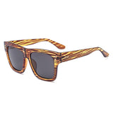 Womens 'Cleo' Square Frame Sunglasses Astroshadez-ASTROSHADEZ.COM-Wood Grain-ASTROSHADEZ.COM