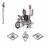 MONGOLS 1% FALLEN BROTHER MC Biker Patch Set Iron On Vest Jacket Rocker-ASTROSHADEZ.COM-ASTROSHADEZ.COM