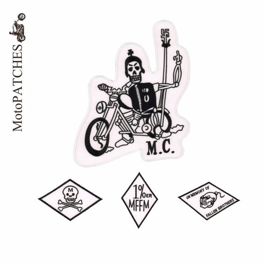 MONGOLS 1% FALLEN BROTHER MC Biker Patch Set Iron On Vest Jacket Rocker-ASTROSHADEZ.COM-ASTROSHADEZ.COM