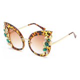 Womens 'Flora' Flower Cateye Sunglasses Astroshadez-ASTROSHADEZ.COM-Leopard Frame Brown-ASTROSHADEZ.COM