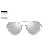 Womens 'Citrus' Cat Eye Metal Frame Sunglasses Astroshadez-ASTROSHADEZ.COM-Silver-ASTROSHADEZ.COM