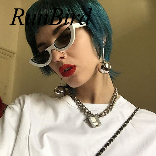 Unisex 'Cliff' Half Frame Flat Line Small Sunglasses Astroshadez-ASTROSHADEZ.COM-ASTROSHADEZ.COM