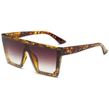 Unisex 'Ultimate' Large Flat Square Sunglasses Astroshadez-ASTROSHADEZ.COM-Leopard Frame Brown-ASTROSHADEZ.COM