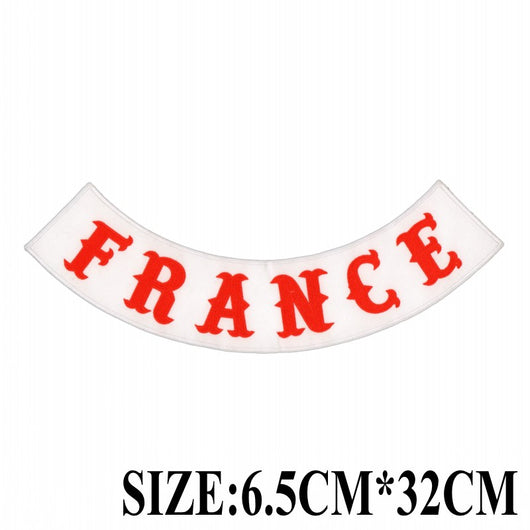 FRANCE MC Biker Patch Set Iron On Vest Jacket Rocker-ASTROSHADEZ.COM-ASTROSHADEZ.COM