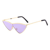 Unisex 'Senorita' Triangle Spanish Cat Eye Retro Sunglasses Astroshadez-ASTROSHADEZ.COM-Purple Tinted-ASTROSHADEZ.COM