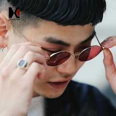 Unisex 'Kendall Jenner' Small Oval Shape Vintage Sunglasses Astroshadez-ASTROSHADEZ.COM-ASTROSHADEZ.COM
