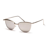 Womens 'Kylie Jenner' Cat Eye Metal Sunglasses Astroshadez-ASTROSHADEZ.COM-Silver Mirror-ASTROSHADEZ.COM