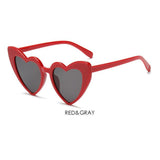 Unisex 'Lover' Large Heart Shaped Sunglasses Astroshadez-ASTROSHADEZ.COM-Red gray-ASTROSHADEZ.COM