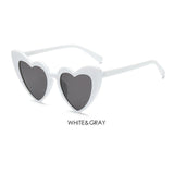 Unisex 'Lover' Large Heart Shaped Sunglasses Astroshadez-ASTROSHADEZ.COM-White gray-ASTROSHADEZ.COM