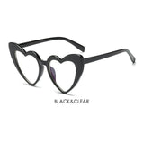 Unisex 'Lover' Large Heart Shaped Sunglasses Astroshadez-ASTROSHADEZ.COM-Black clear-ASTROSHADEZ.COM