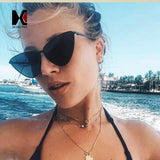 Womens 'Secret' Cat Eye Triange Shape Reflective Sunglasses Astroshadez-ASTROSHADEZ.COM-ASTROSHADEZ.COM