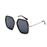 Womens 'Jennifer Lopez' X-Large Square Sunglasses Astroshadez-ASTROSHADEZ.COM-Black-ASTROSHADEZ.COM