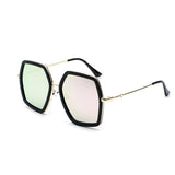 Womens 'Jennifer Lopez' X-Large Square Sunglasses Astroshadez-ASTROSHADEZ.COM-Gold Frame Pink-ASTROSHADEZ.COM