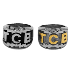 TCB Elvis Presley Biker Ring 316L Stainless Steel Jewelry Gold Silver-ASTROSHADEZ.COM-ASTROSHADEZ.COM