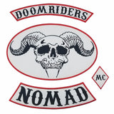OUTLAW DOOMRIDERS MC CREW BIKE IRON PATCHES PATCH SET-ASTROSHADEZ.COM-ASTROSHADEZ.COM