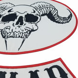 OUTLAW DOOMRIDERS MC CREW BIKE IRON PATCHES PATCH SET-ASTROSHADEZ.COM-ASTROSHADEZ.COM