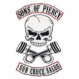 SONS OF PIERCY MC CREW BIKE IRON PATCHES PATCH SET-ASTROSHADEZ.COM-ASTROSHADEZ.COM
