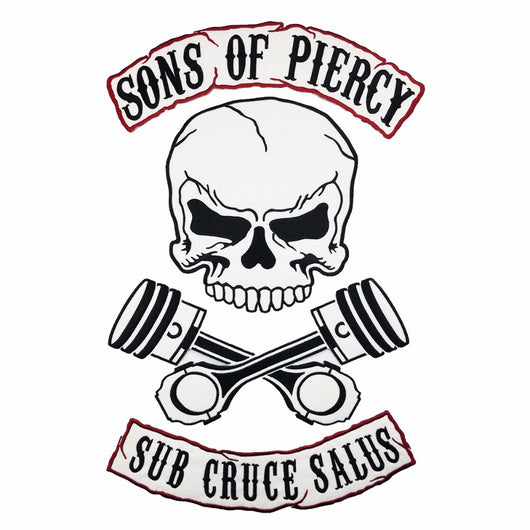 SONS OF PIERCY MC CREW BIKE IRON PATCHES PATCH SET-ASTROSHADEZ.COM-ASTROSHADEZ.COM