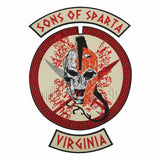 SONS OF SPARTA MC CREW BIKE IRON PATCHES PATCH SET-ASTROSHADEZ.COM-ASTROSHADEZ.COM