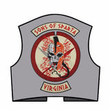 SONS OF SPARTA MC CREW BIKE IRON PATCHES PATCH SET-ASTROSHADEZ.COM-ASTROSHADEZ.COM