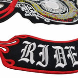 LIVE FREE RIDE FREE SNAKE MC CREW BIKE IRON PATCHES PATCH SET-ASTROSHADEZ.COM-ASTROSHADEZ.COM
