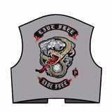 LIVE FREE RIDE FREE SNAKE MC CREW BIKE IRON PATCHES PATCH SET-ASTROSHADEZ.COM-ASTROSHADEZ.COM