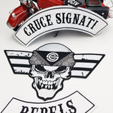 CRUCE SIGNATI REBELS MC CREW BIKE IRON PATCHES PATCH SET-ASTROSHADEZ.COM-ASTROSHADEZ.COM