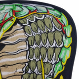 COBRA SNAKE GREEN FIRE FLAMES MC Biker Patch Set Iron On Vest Jacket Rocker Hells XL LARGE-ASTROSHADEZ.COM-ASTROSHADEZ.COM