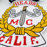 HEADS MC Biker Patch Set Iron On Vest Jacket Rocker Hells-ASTROSHADEZ.COM-ASTROSHADEZ.COM