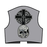 Black Label Order Cross MC Biker Patch Set Iron On Vest Jacket Rocker Hells XL LARGE-ASTROSHADEZ.COM-ASTROSHADEZ.COM