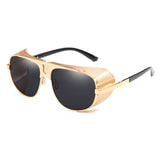 Men's 'D-Wade' Large Alloy Side Shield Sunglasses Astroshadez-JQZSAG came on Store-Golden Black-ASTROSHADEZ.COM