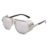 Men's 'D-Wade' Large Alloy Side Shield Sunglasses Astroshadez-JQZSAG came on Store-Silver Mirror-ASTROSHADEZ.COM