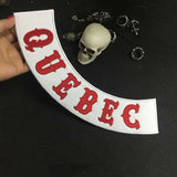 QUEBEC IRON ON ROCKER BIKER MOTORCYCLE MC HA PATCH-ASTROSHADEZ.COM-ASTROSHADEZ.COM