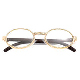Unisex 'Quavo Migos' Faux Diamond Gem Bling Sunglasses Astroshadez-Sunglasses-Astroshadez-Gold Transparent-ASTROSHADEZ.COM